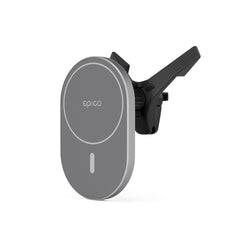 Epico Ellipse Magnetisk Mobilholder til Bil m. 15W Trådløs Opladning & 18W Biloplader - MagSafe Kompatibel - Space Grey