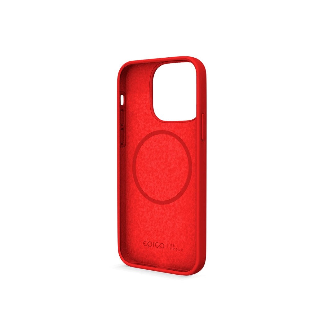 iPhone 13 Mini Epico Mag+ Silikone Cover - MagSafe Kompatibel - Rød