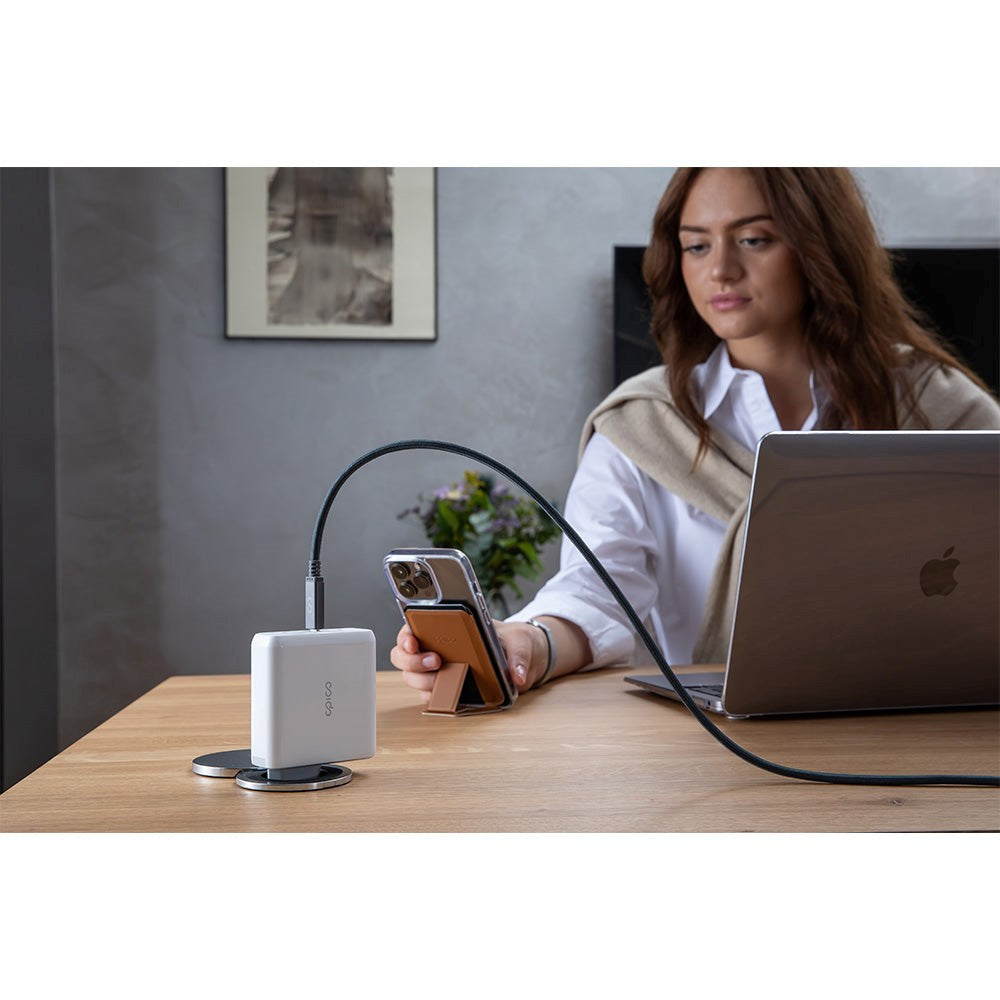 Epico Magnetisk Kortholder - MagSafe Kompatibel - Brun