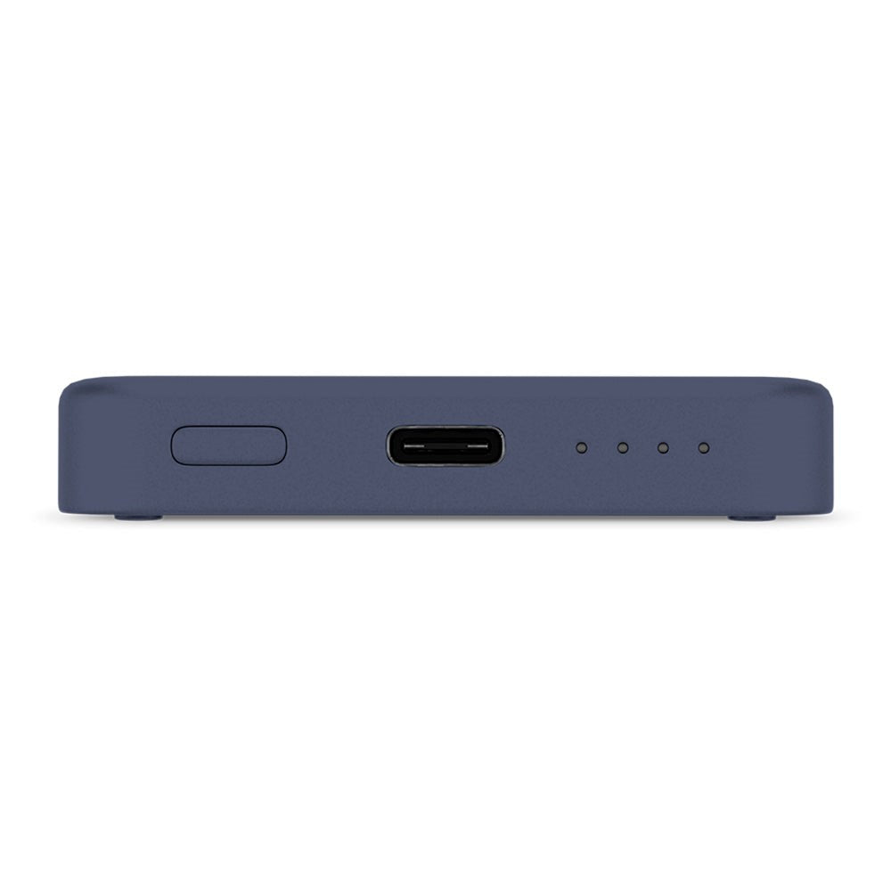 Epico 15W Magnetisk Powerbank 4.200 mAh m. USB-C & Lightning Kabel - MagSafe Kompatibel - Blå