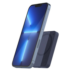Epico 15W Magnetisk Powerbank 4.200 mAh m. USB-C & Lightning Kabel - MagSafe Kompatibel - Blå
