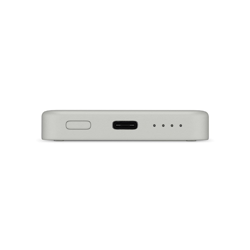 Epico 15W Magnetisk Powerbank 4.200 mAh m. USB-C & Lightning Kabel - MagSafe Kompatibel - Grå