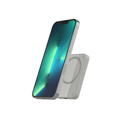 Epico 15W Magnetisk Powerbank 4.200 mAh m. USB-C & Lightning Kabel - MagSafe Kompatibel - Grå