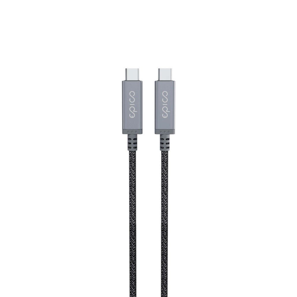 Epico Thunderbolt 4 Braided USB-C til USB-C Kabel - 1.5 m - Grå