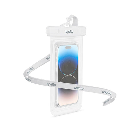 Spello Universal Vandtæt Case Etui - Grå / Gennemsigtig (Maks. Mobil: 165 x 85  x 10 mm)