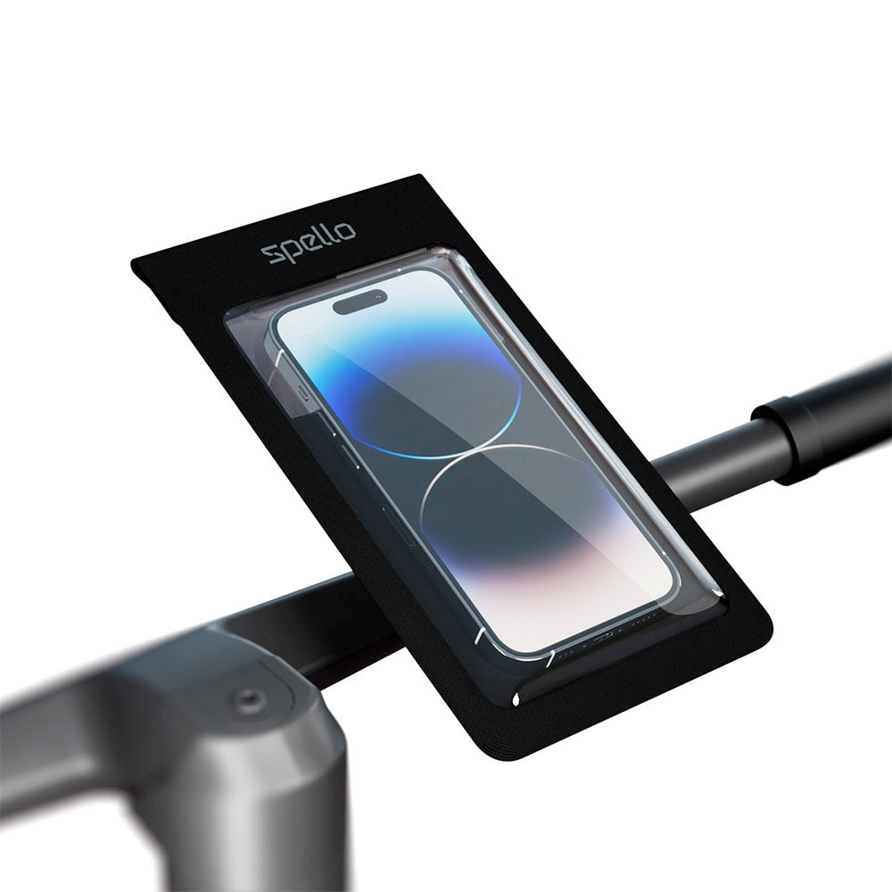 Spello Vandtæt Mobilholder til Cykel - Maks. Mobil 165 x 95 mm - Sort