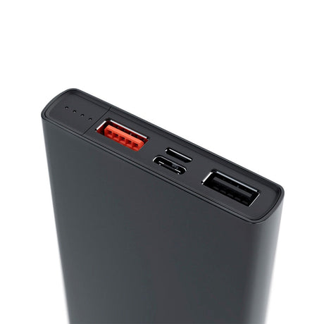 Spello Slim PD 18W Powerbank m. 2 x USB-A / 1 x USB-C & 1 x USB-C Kabel - 10.000 mAh - Sort