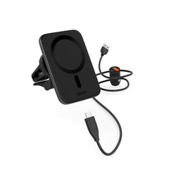 Epico Ultrathin Magnetisk Mobilholder til Bil m. 7.5W Trådløs Opladning - MagSafe Kompatibel - Sort