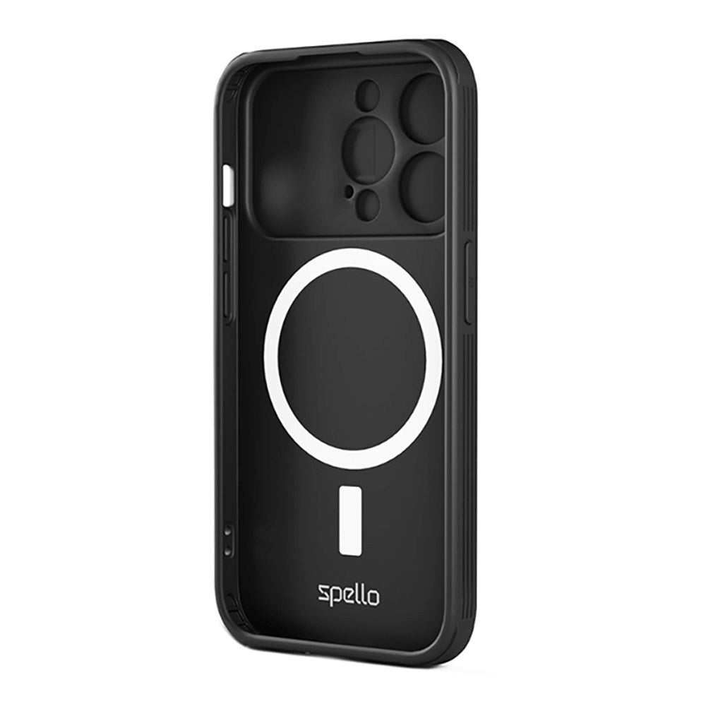 Spello iPhone 15 Durable Magnetic Case m. Cam Slider - MagSafe Kompatibel - Sort