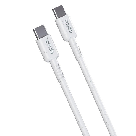 Epico Resolve USB-C Vægoplader PD 30W GaN m. USB-C til USB-C Kabel 1.2m  - Hvid