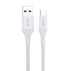 Epico Braided USB-A til USB-C Kabel 18W - 1.2m - Hvid