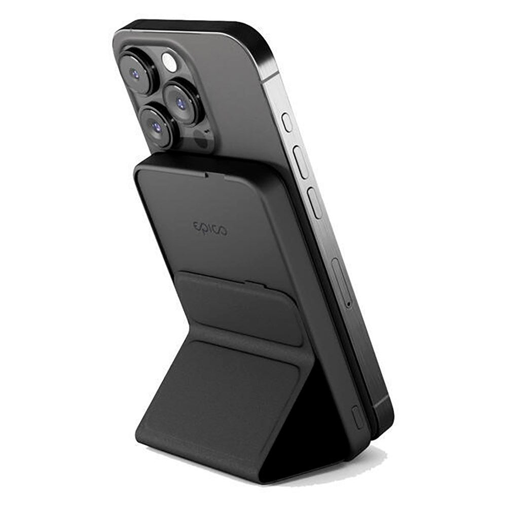 Epico Mag+ Stand 20W Aluminium Powerbank 7000 mAh - MagSafe Kompatibel - Sort