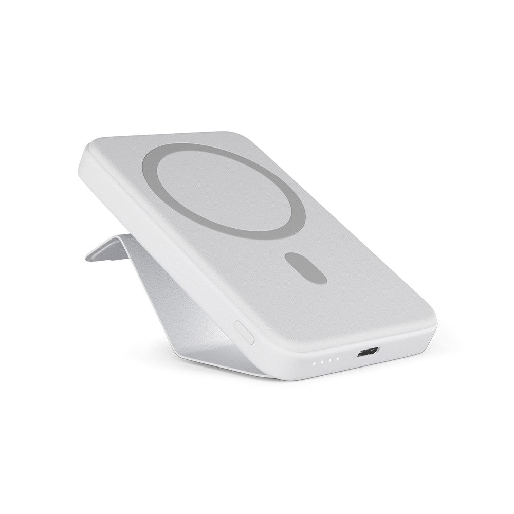 Epico Mag+ Stand 20W Aluminium Powerbank 7000 mAh - MagSafe Kompatibel - Hvid