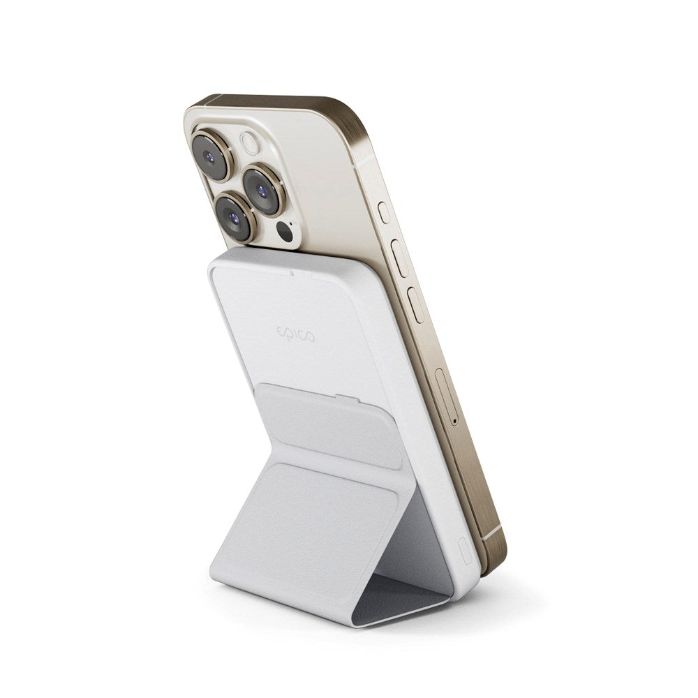 Epico Mag+ Stand 20W Aluminium Powerbank 7000 mAh - MagSafe Kompatibel - Hvid