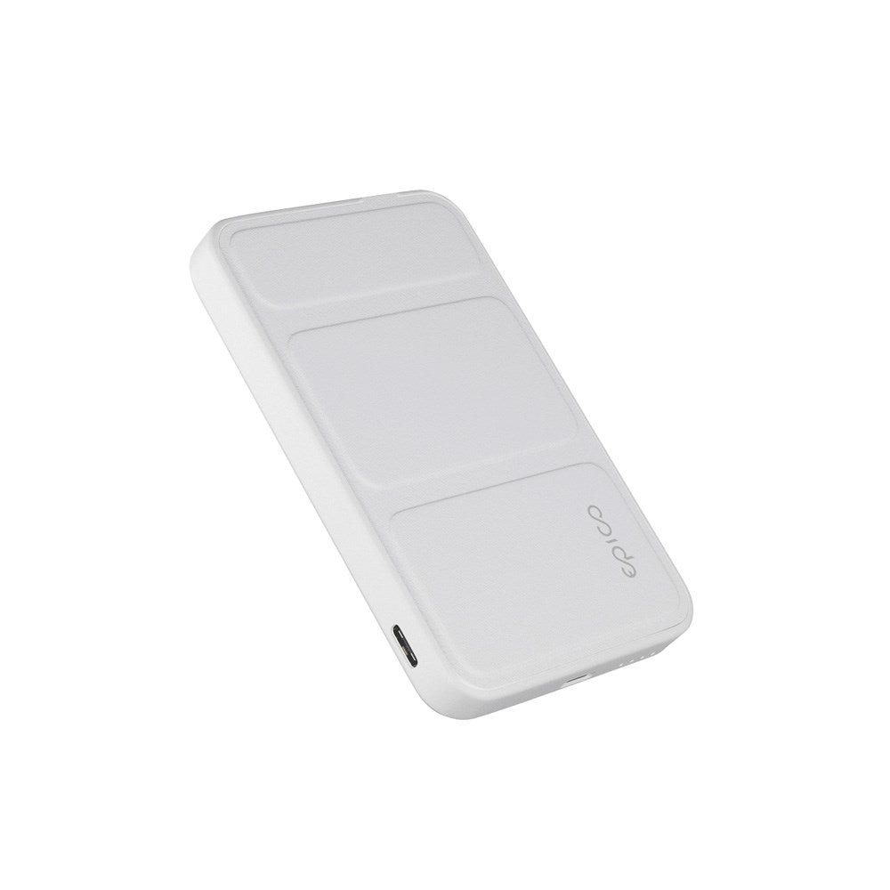 Epico Mag+ Stand 20W Aluminium Powerbank 7000 mAh - MagSafe Kompatibel - Hvid