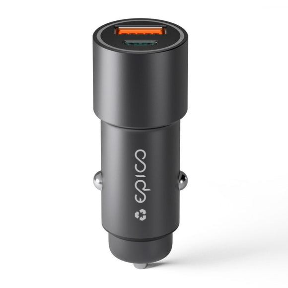 Epico Resolve Dual Biloplader PD 38W m. USB-C & USB-A - Sort