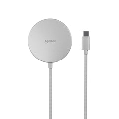 Epico Qi2 MagSafe Oplader - Trådløs Oplader 15W - Sølv