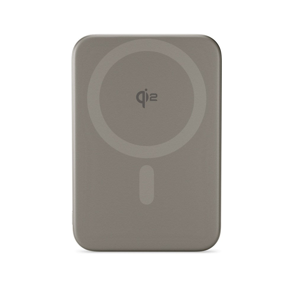 Epico 15W UltraPack EM51 Slim Alu Mag+ 5000 mAh Power Bank m. USB-C - Qi2 / MagSafe Kompatibel - Titanium