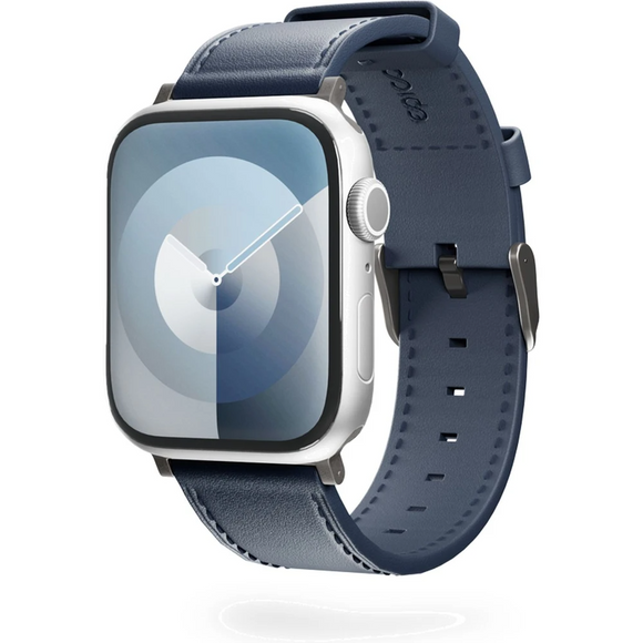 Epico Apple Watch (38/40/SE/41/42mm) Ægte Læder Rem - Blå