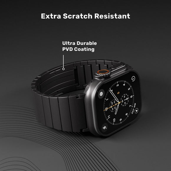 Apple Watch (42/44/SE/45/46/49) Epico UNUM Rustfri Stål Urrem - Sort