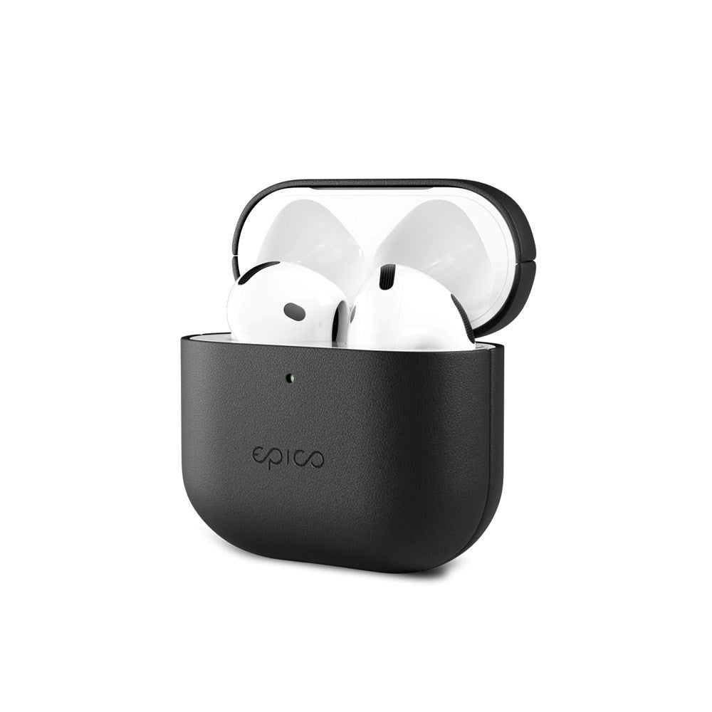 Epico AirPods (4. Gen.) Ægte Læder Cover - Sort