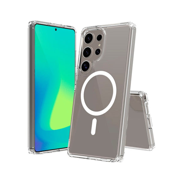 Samsung Galaxy S25 Ultra Spello Mag+ Clear Case - MagSafe Kompatibel - Gennemsigtig