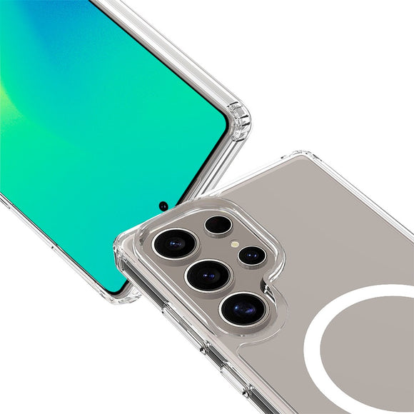 Samsung Galaxy S25 Ultra Spello Mag+ Clear Case - MagSafe Kompatibel - Gennemsigtig