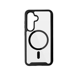 Samsung Galaxy S24 / S25 Spello Mag+ Rugged Cover - MagSafe Kompatibel - Gennemsigtig / Sort