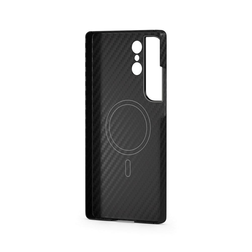 Samsung Galaxy S25 Ultra Spello Mag+ Carbon Case - MagSafe Kompatibel - Sort