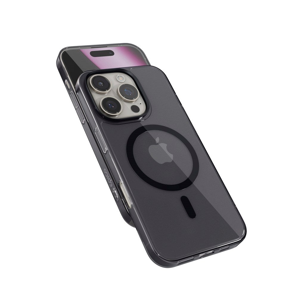 iPhone 16 Pro Epico SlimGlass Mag+ Cover - MagSafe Kompatibel - Sort