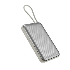 Epico UltraPack 15W Power Bank 10.000 mAh m. Tilbagetrækkeligt USB-C Kabel og Ståfunktion - MagSafe / Qi2 Kompatibel - Grå