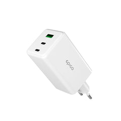 Epico UltraBoost GaN 100W Vægoplader m. 2x USB-C & 1x USB-A - Hvid