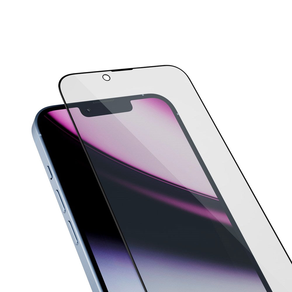 iPhone 17e / 16e / 14 / 13 / 13 Pro Epico AntiBlue Glass 3D Skærmbeskyttelsesglas m. Installationsramme - Gennemsigtig