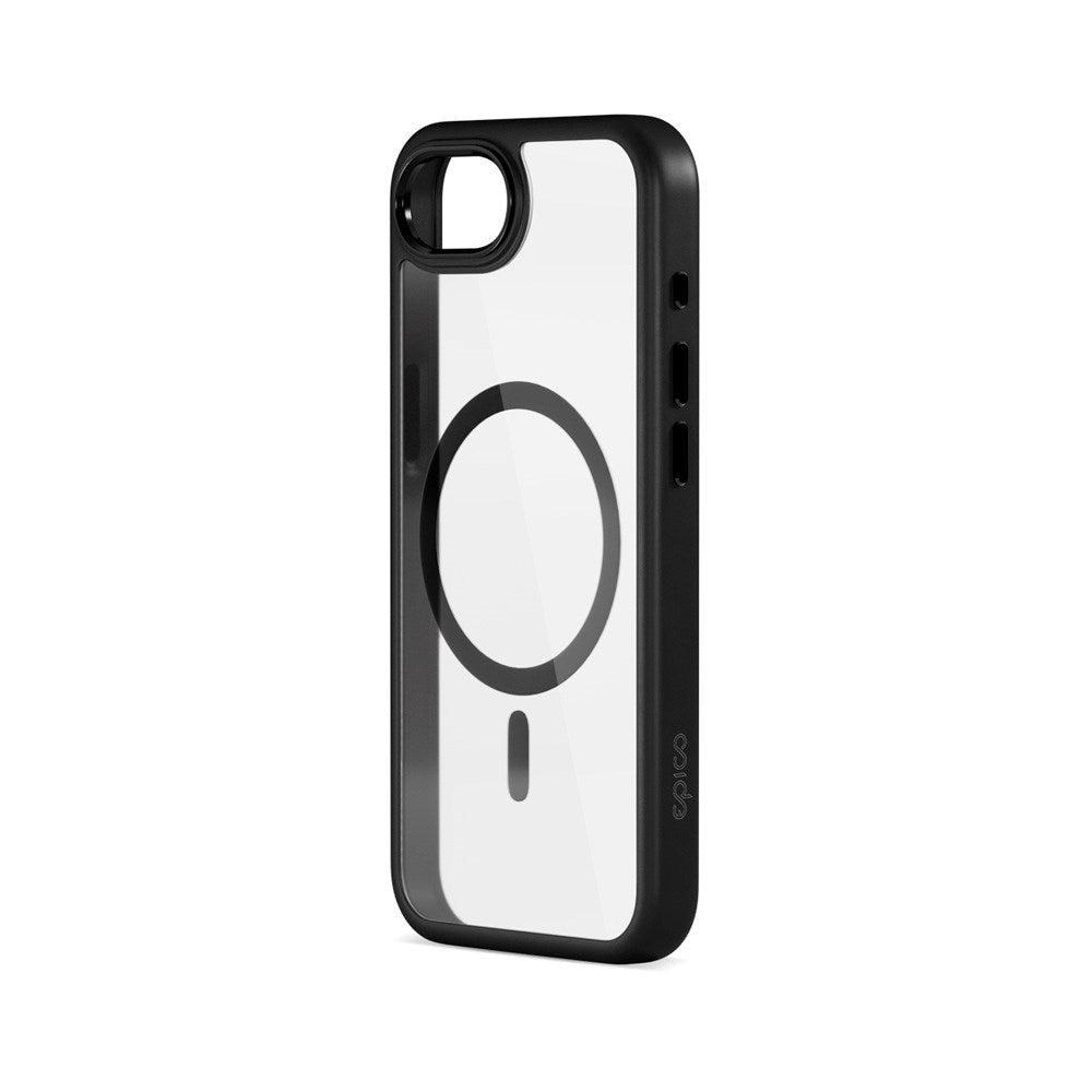 iPhone 17e / 16e Epico Mag+ Hero Pro Cover - MagSafe Kompatibel - Gennemsigtig / Sort