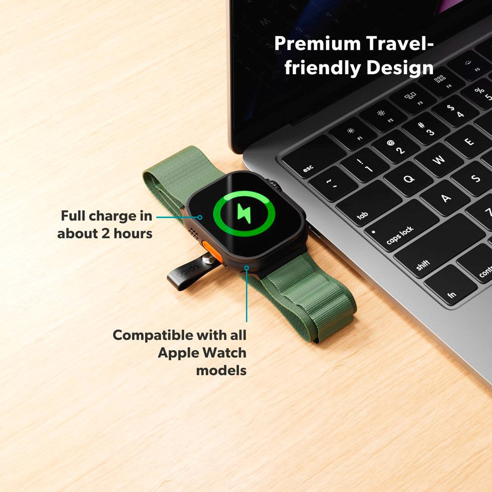 Epico UltraBase Mini USB-C Oplader til Apple Watch - Sort