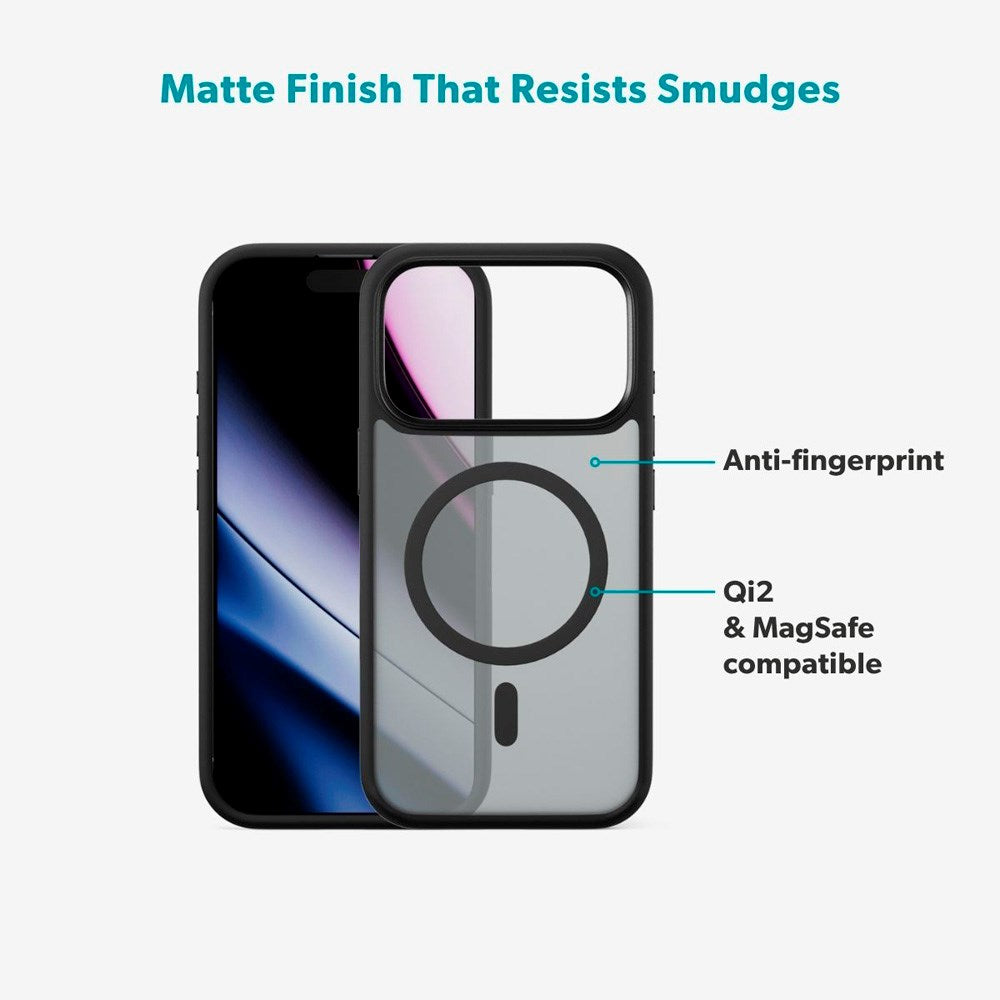 iPhone 17 Pro Epico HeroMatte Pro Mag+ Cover - MagSafe Kompatibel - Sort