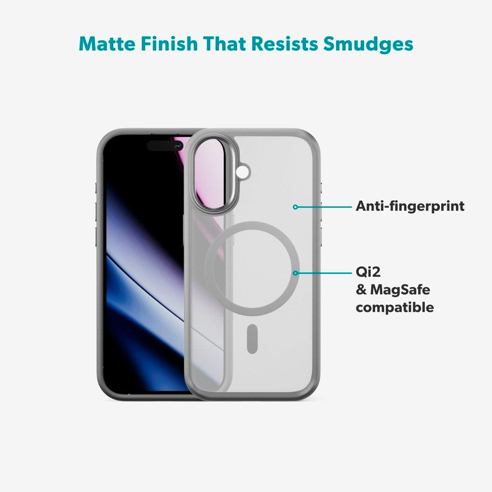 iPhone 17 Epico HeroMatte Pro Mag+ Cover - MagSafe Kompatibel - Grå