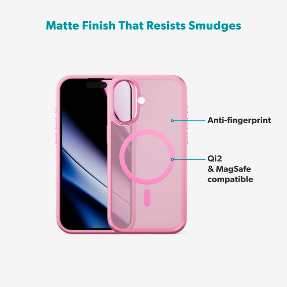 iPhone 17 Epico HeroMatte Pro Mag+ Cover - MagSafe Kompatibel - Lyserød