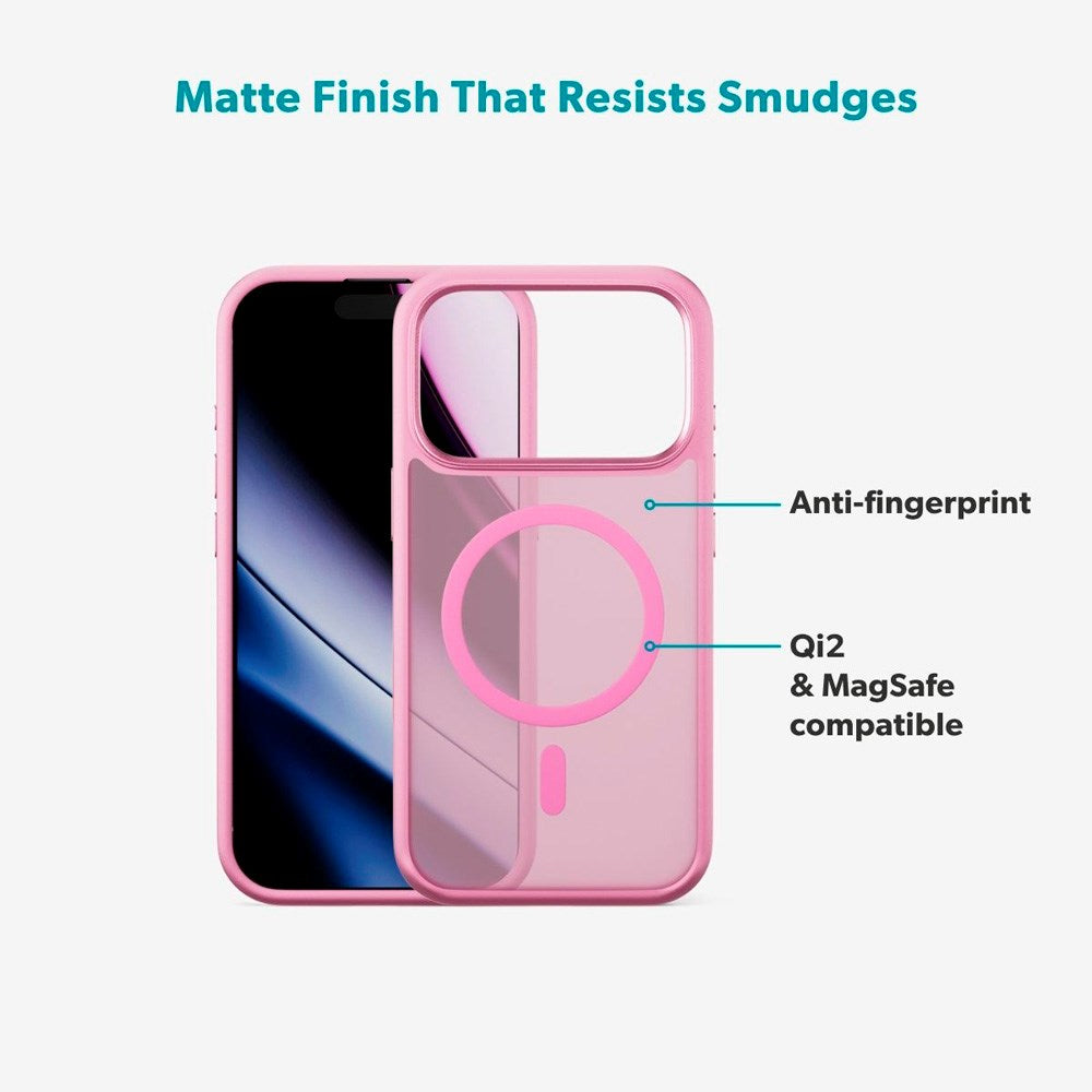 iPhone 17 Pro Epico HeroMatte Pro Mag+ Cover - MagSafe Kompatibel - Lyserød
