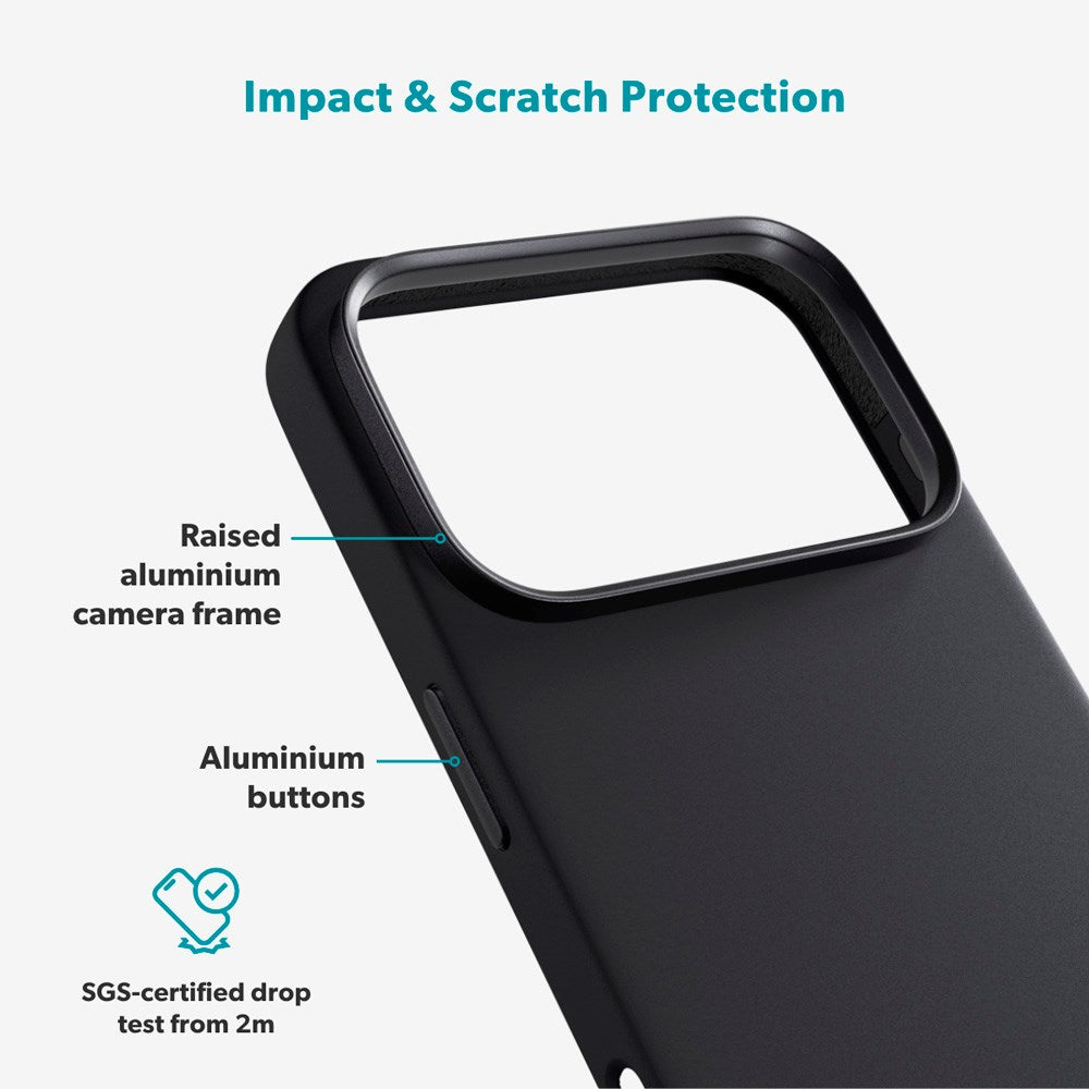 iPhone 17 Pro Max Epico Silicone Pro Mag+ Cover - MagSafe Kompatibel - Black