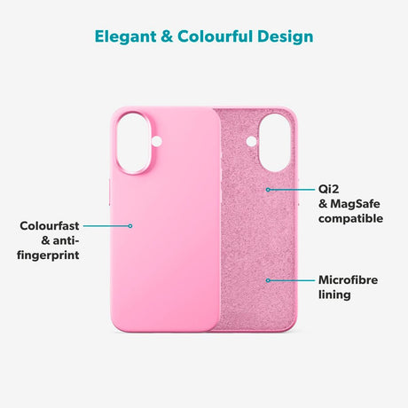 iPhone 17 Epico Silicone Pro Mag+ Cover - MagSafe Kompatibel - Hot Pink