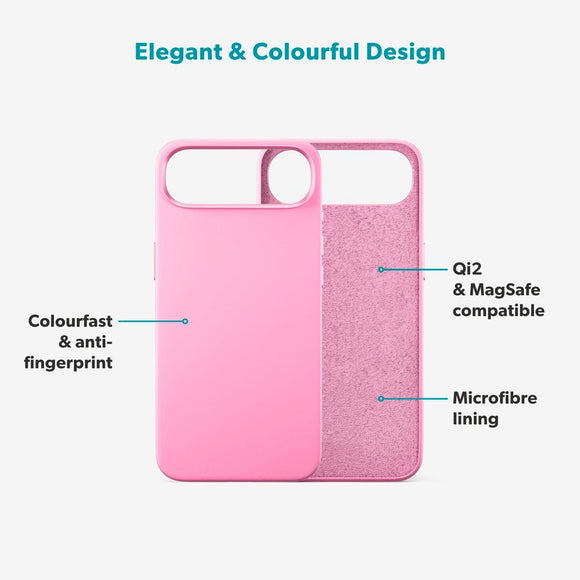 iPhone Air Epico Silicone Pro Mag+ Cover - MagSafe Kompatibel - Hot Pink