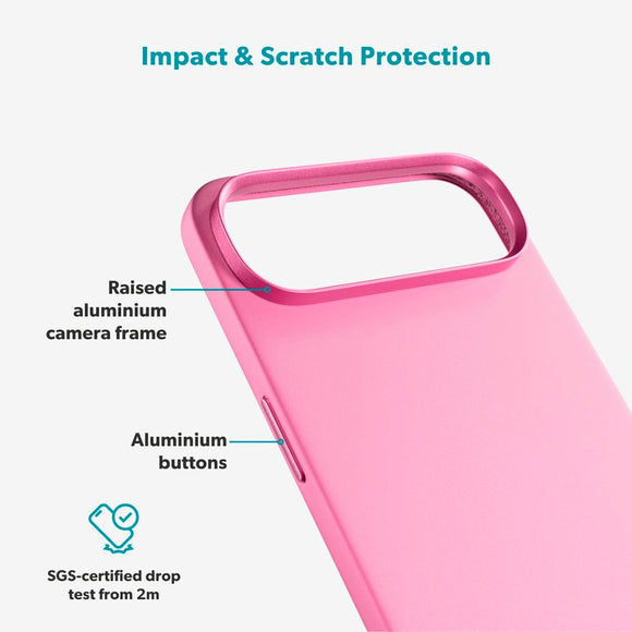 iPhone Air Epico Silicone Pro Mag+ Cover - MagSafe Kompatibel - Hot Pink