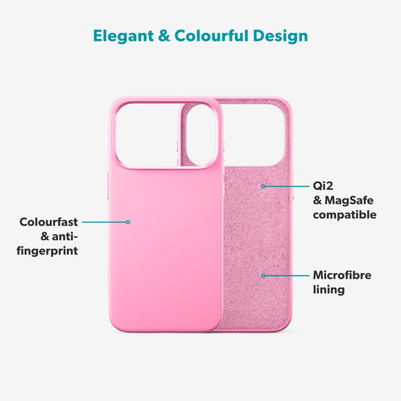 iPhone 17 Pro Epico Silicone Pro Mag+ Cover - MagSafe Kompatibel - Hot Pink