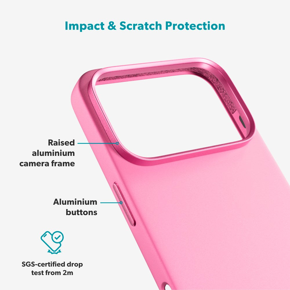iPhone 17 Pro Max Epico Silicone Pro Mag+ Cover - MagSafe Kompatibel - Hot Pink