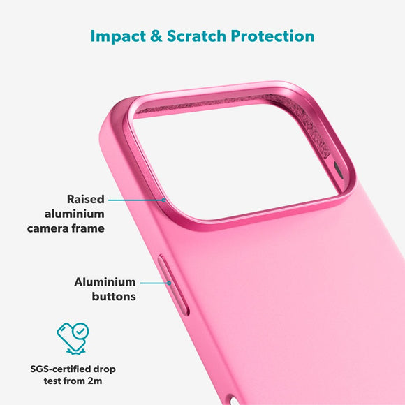 iPhone 17 Pro Max Epico Silicone Pro Mag+ Cover - MagSafe Kompatibel - Hot Pink