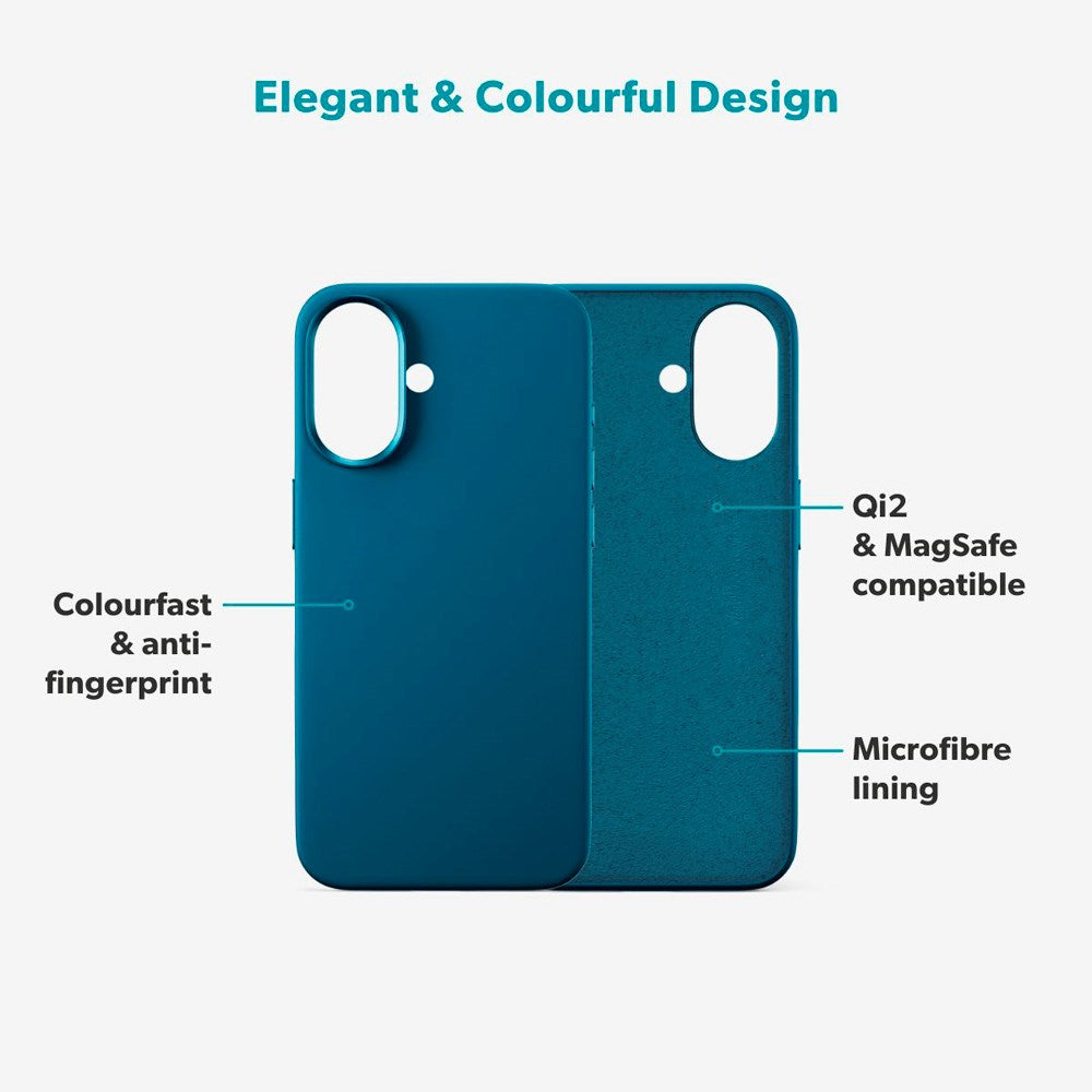 iPhone 17 Epico Silicone Pro Mag+ Cover - MagSafe Kompatibel - Petrol Blue