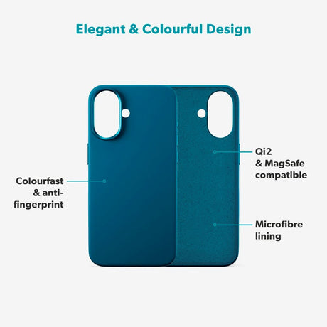 iPhone 17 Epico Silicone Pro Mag+ Cover - MagSafe Kompatibel - Petrol Blue