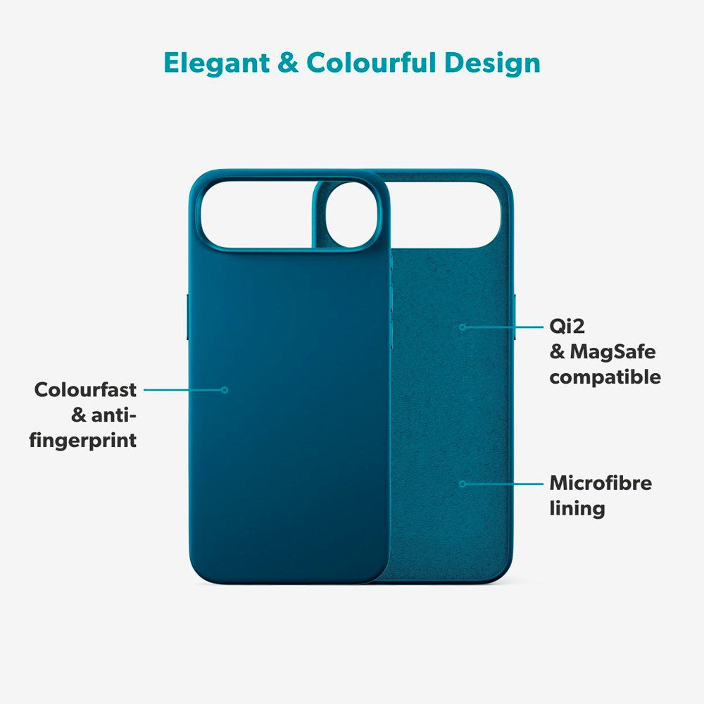 iPhone Air Epico Silicone Pro Mag+ Cover - MagSafe Kompatibel - Petrol Blue