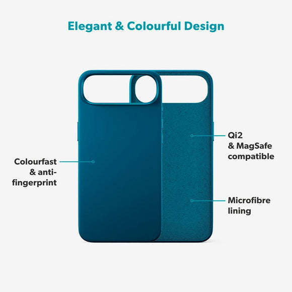 iPhone Air Epico Silicone Pro Mag+ Cover - MagSafe Kompatibel - Petrol Blue